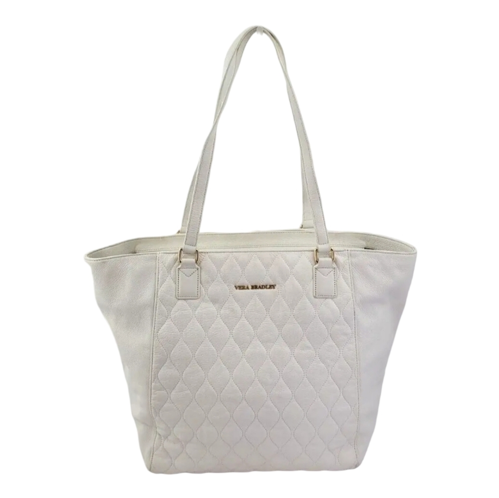 Vera Bradley Ella Quilted Leather X-large Tote Bag For Work or Travel